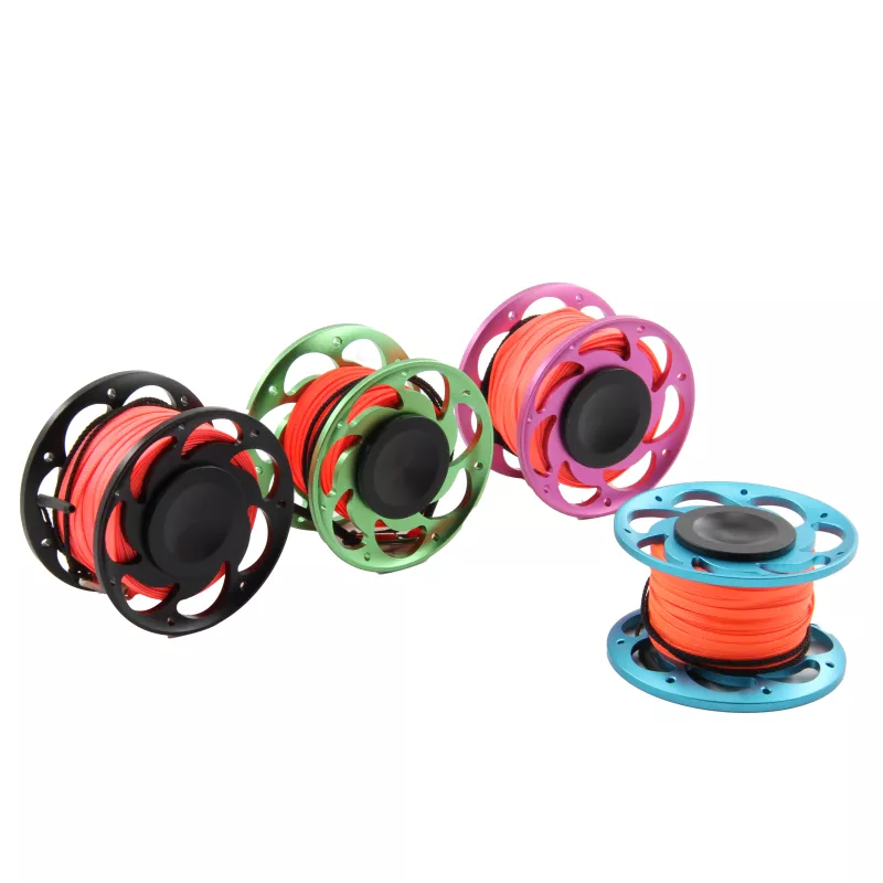 RiFF Alu-Reel mit Spulhilfe 30 Meter Flachschnur